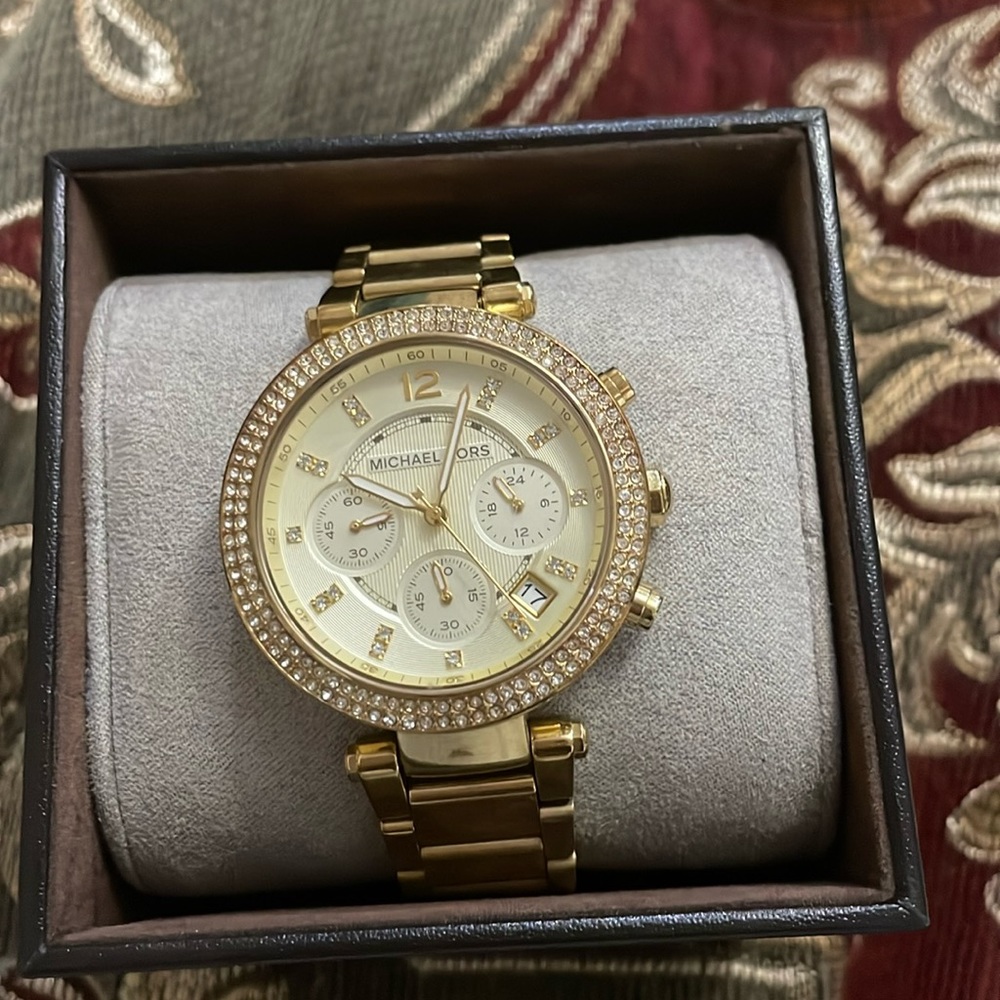 Women Michael Kors Ritz Gold Tone Watch